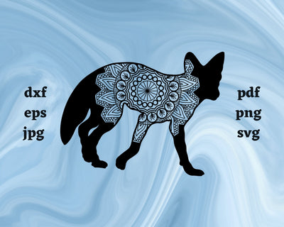Floral Coyote SVG Cut File SVG Northern Light SVG 