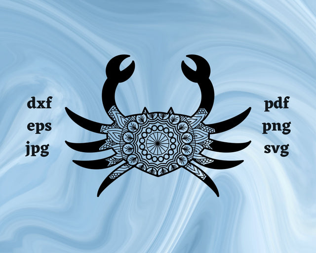 Floral Crab SVG Cut File SVG Northern Light SVG 