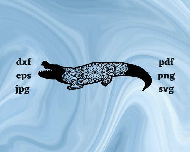 Floral Crocodile SVG Cut File SVG Northern Light SVG 