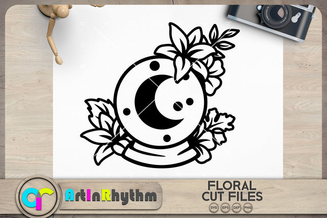 Floral crystal ball SVG, Floral magic ball SVG SVG Artinrhythm shop 