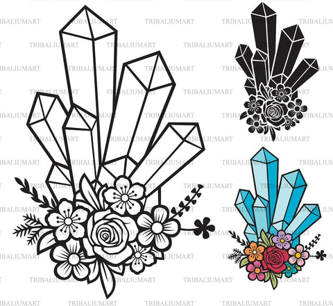 Floral crystal SVG TribaliumArtSF 