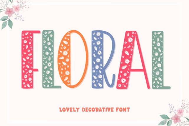 Floral - Cute Decorative Font Font AnningArts Design 