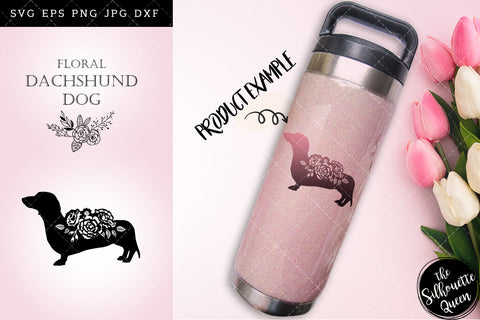 Floral Dachshund Dog svg file for cricut, for silhouette, cut eps, cutting png, cuttable dxf, Instant Download design SVG Loveleen Kaur 