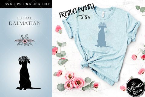 Floral Dalmatian Dog svg file for cricut, for silhouette, cut eps, cutting png, cuttable dxf, Instant Download design SVG Loveleen Kaur 