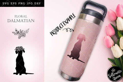 Floral Dalmatian Dog svg file for cricut, for silhouette, cut eps, cutting png, cuttable dxf, Instant Download design SVG Loveleen Kaur 