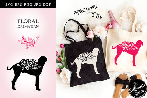 Floral Dalmatian Dog svg file for cricut, for silhouette, cut eps, cutting png, cuttable dxf, Instant Download design SVG Loveleen Kaur 