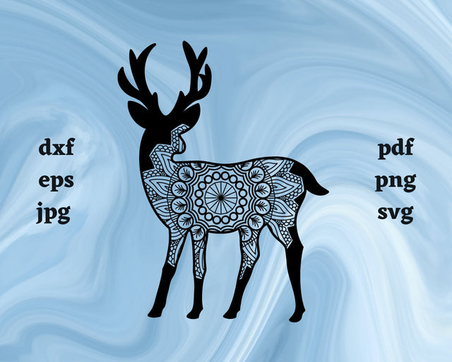 Floral Deer SVG Cut File SVG Northern Light SVG 