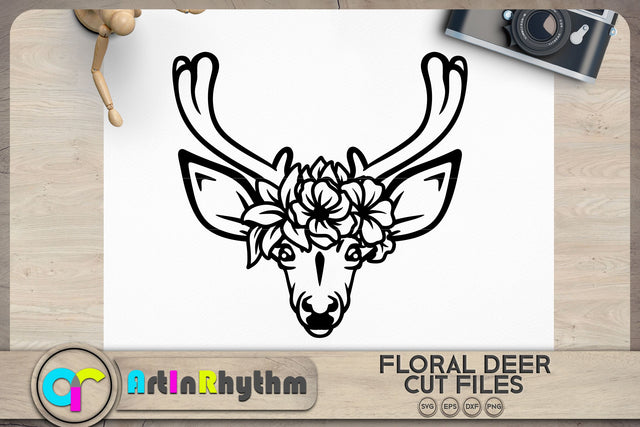 Floral deer svg, Floral animals svg SVG Artinrhythm shop 