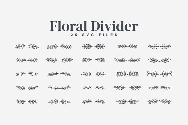 Floral Divider Bundle SVG Masyafi Studio 