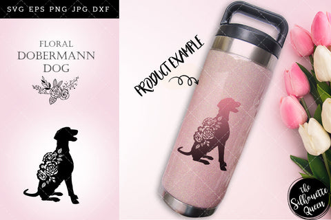 Floral Dobermann Dog svg file for cricut, for silhouette, cut eps, cutting png, cuttable dxf, Instant Download design SVG Loveleen Kaur 