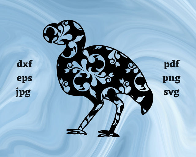 Floral Dodo Bird SVG Cut File SVG Northern Light SVG 