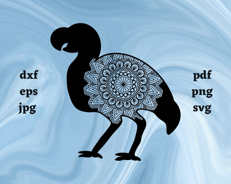 Floral Dodo Bird SVG Cut File SVG Northern Light SVG 