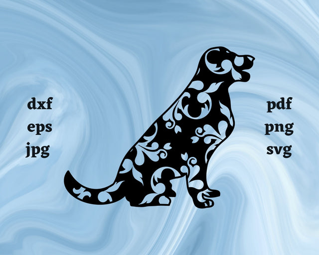 Floral Dog SVG Cut File SVG Northern Light SVG 