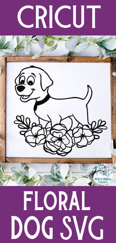 Floral Dog SVG SVG Wispy Willow Designs 