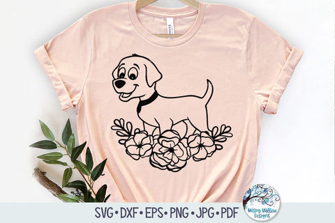 Floral Dog SVG SVG Wispy Willow Designs 