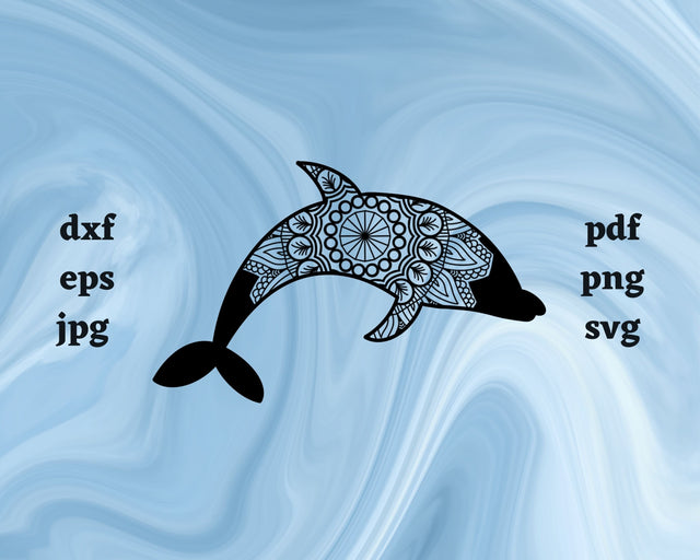 Floral Dolphin SVG Cut File SVG Northern Light SVG 