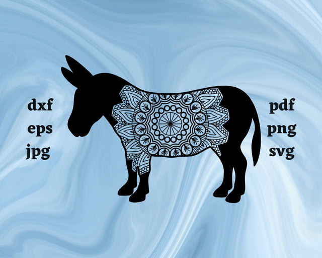Floral Donkey SVG Cut File SVG Northern Light SVG 