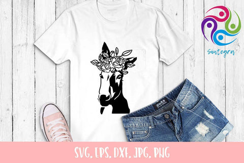 Floral Donkey Svg File SVG Sintegra 