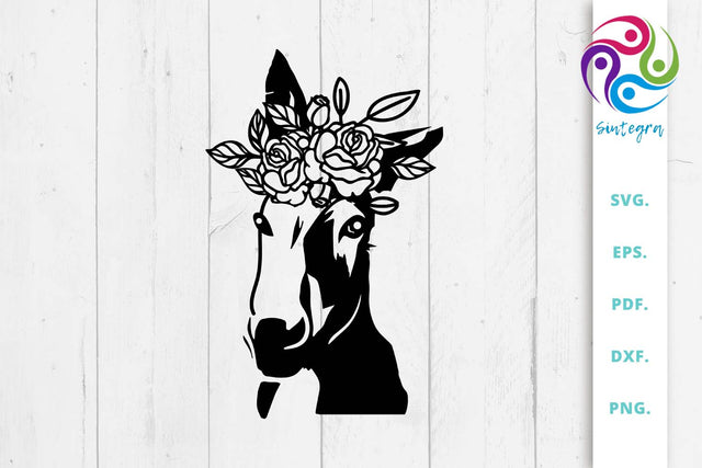 Floral Donkey Svg File SVG Sintegra 
