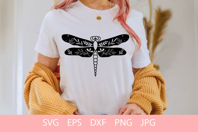 Floral Dragonfly SVG Cut File Free For Commercial Use SVG Sintegra 