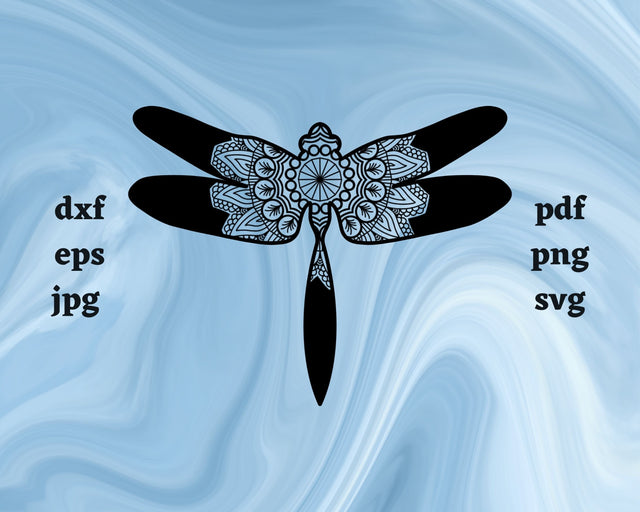 Floral Dragonfly SVG Cut File SVG Northern Light SVG 