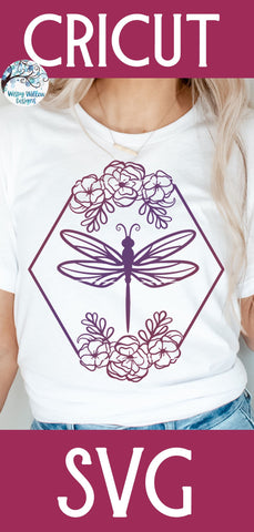 Floral Dragonfly Svg SVG Wispy Willow Designs 