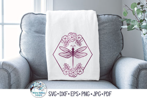 Floral Dragonfly Svg SVG Wispy Willow Designs 