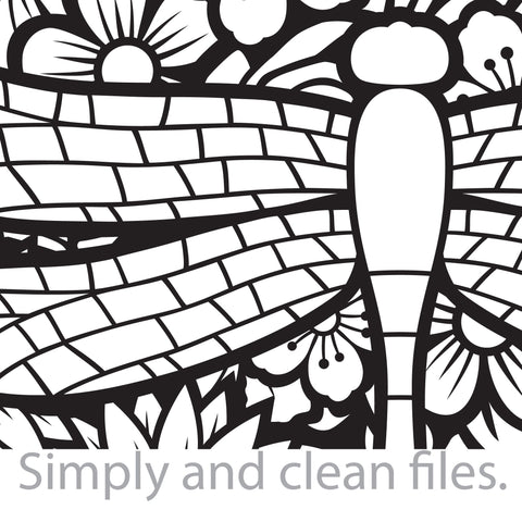 Floral dragonfly SVG TribaliumArtSF 