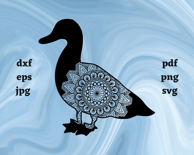 Floral Duck SVG Cut File SVG Northern Light SVG 