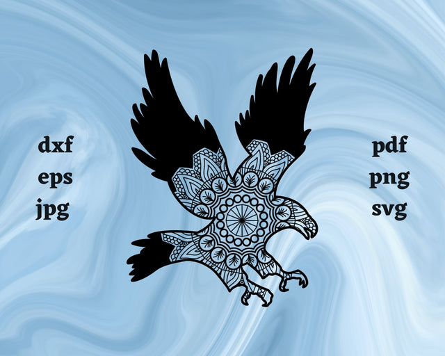 Floral Eagle SVG Cut File SVG Northern Light SVG 
