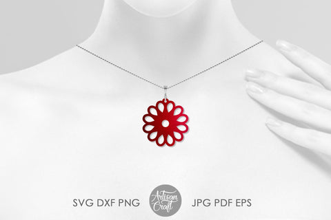 Floral earrings SVG, cut file, flower shaped earrings SVG Artisan Craft SVG 