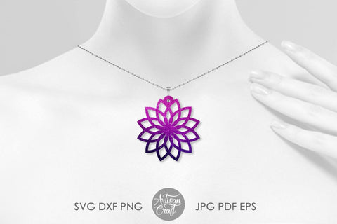 Floral earrings SVG cut file SVG Artisan Craft SVG 