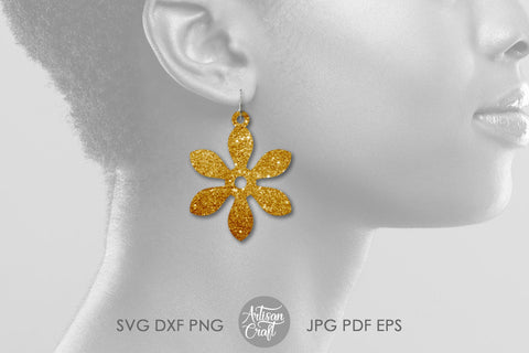 Floral earrings SVG files for laser SVG Artisan Craft SVG 