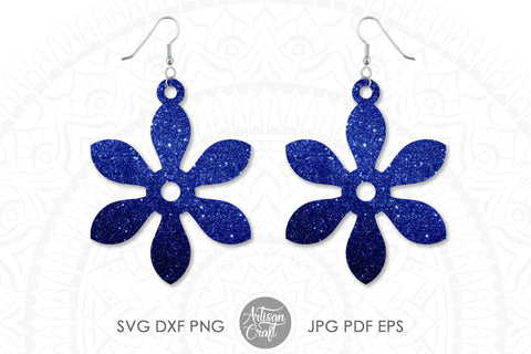 Floral earrings SVG files for laser SVG Artisan Craft SVG 
