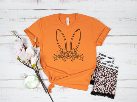 Floral Easter Bunny Ears, Easter SVG SVG SmmrDesign 