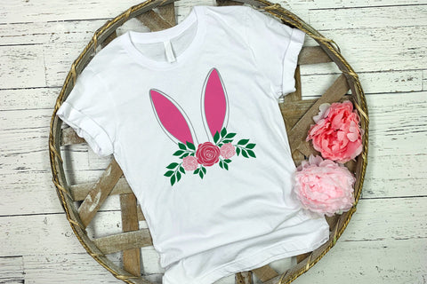 Floral Easter Bunny Ears, Easter SVG SVG SmmrDesign 