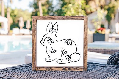 Floral Easter Bunny SVG Cut file SVG Green Island Art 