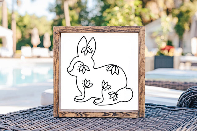 Floral Easter Bunny SVG Cut file SVG Green Island Art 