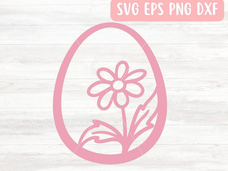 Floral Easter Egg SVG File for Cricut or Silhouette SVG Apple Grove Designs 