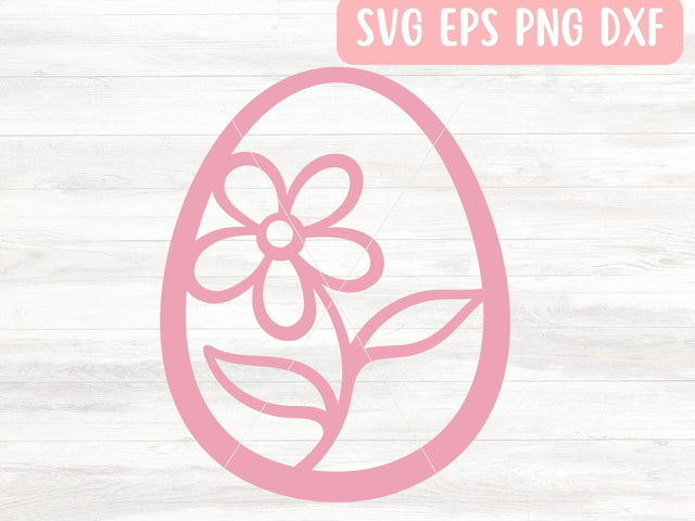 Floral Easter Egg SVG File for Cricut or Silhouette SVG Apple Grove Designs 