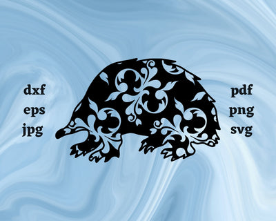 Floral Echidna SVG Cut File SVG Northern Light SVG 