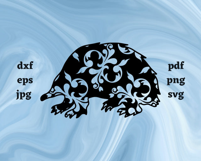 Floral Echidna SVG Cut File SVG Northern Light SVG 
