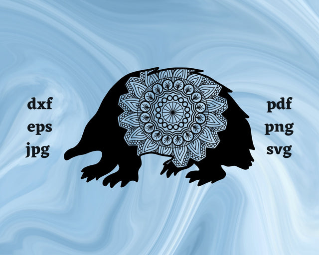 Floral Echidna SVG Cut File SVG Northern Light SVG 