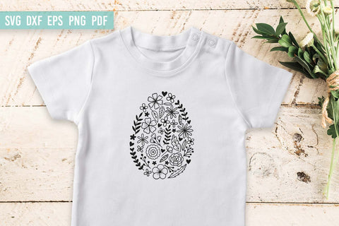Floral Egg Svg | Easter Svg | Hand Drawn SVG Irina Ostapenko 