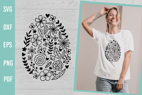 Floral Egg Svg | Easter Svg | Hand Drawn SVG Irina Ostapenko 
