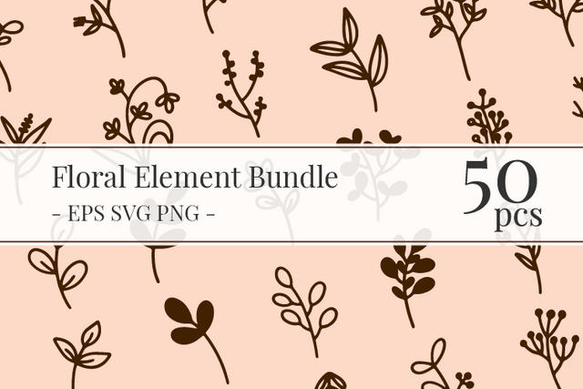 Floral Element Bundle SVG Masyafi Studio 