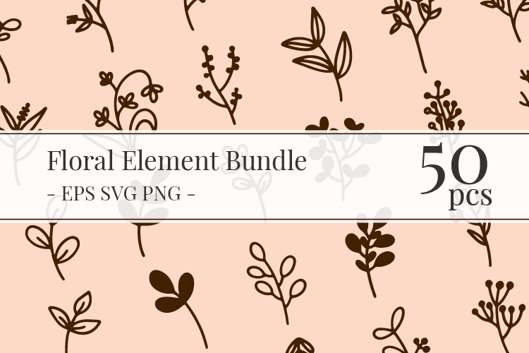 Floral Element Bundle SVG Masyafi Studio 
