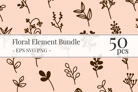 Floral Element Bundle SVG Masyafi Studio 