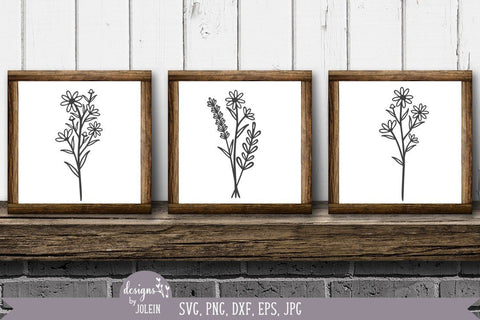 Floral Elements Bundle SVG Designs by Jolein 