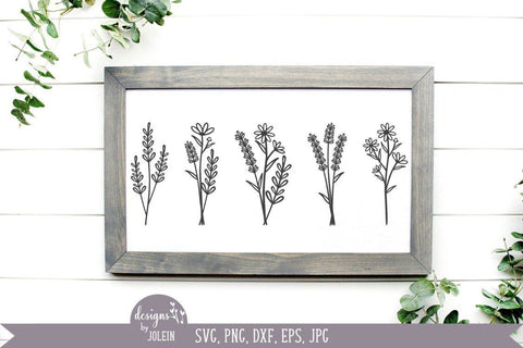 Floral Elements Bundle SVG Designs by Jolein 